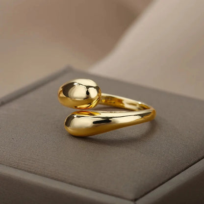 Trend Stainless Steel Rings For Women Simple Charming High Quality Gold Color Ring Wedding Party Jewelry Gift Free Shipping Item - Oria Jewel