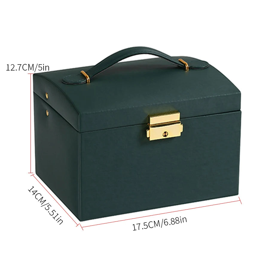 1PC, lock arch three-layer jewelry box, suitable for all kinds of jewelry storage - Oria Jewel