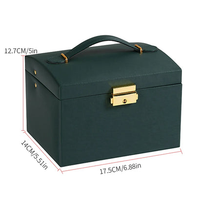 1PC, lock arch three-layer jewelry box, suitable for all kinds of jewelry storage - Oria Jewel