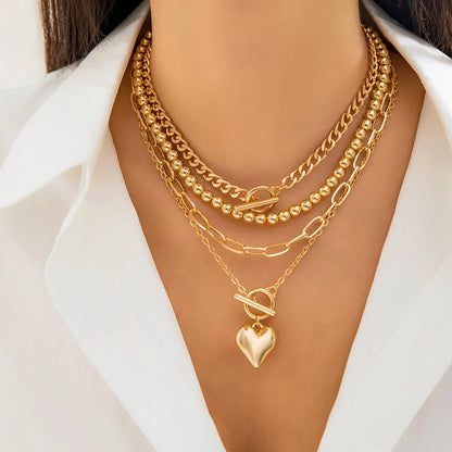 Y2K Heart Punk Necklace Set - Oria Jewel