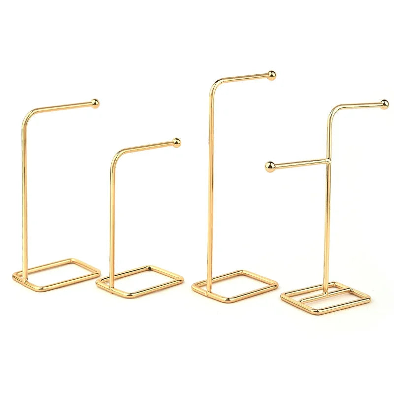 Metal Earring Display Stand For Necklace Handbag Multiple Shapes Jewelry Key Chain Holder - Oria Jewel