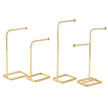 Metal Earring Display Stand For Necklace Handbag Multiple Shapes Jewelry Key Chain Holder - Oria Jewel