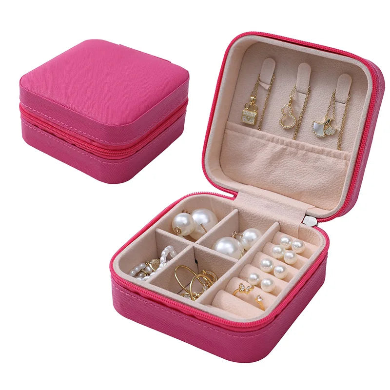 Simple Jewelry Box Wholesale Travel Portable Ring Necklace Earrings Studs Earrings Storage Box Jewelry Organizer - Oria Jewel