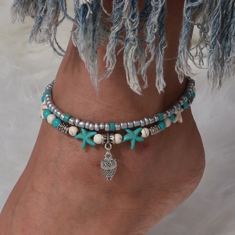 Boho Beaded Anklet – Handmade Colorful Summer Foot Chain for Women &amp; Girls - Oria Jewel