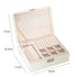 Double-layer Wooden Jewlery Box Ring Box Jewelry Boxes and Packaging with PU Leather Jewelry Storage Organizer and Makeup Case - Oria Jewel