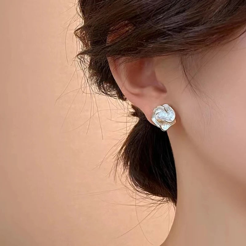 Camellia Flower Studs - Oria Jewel