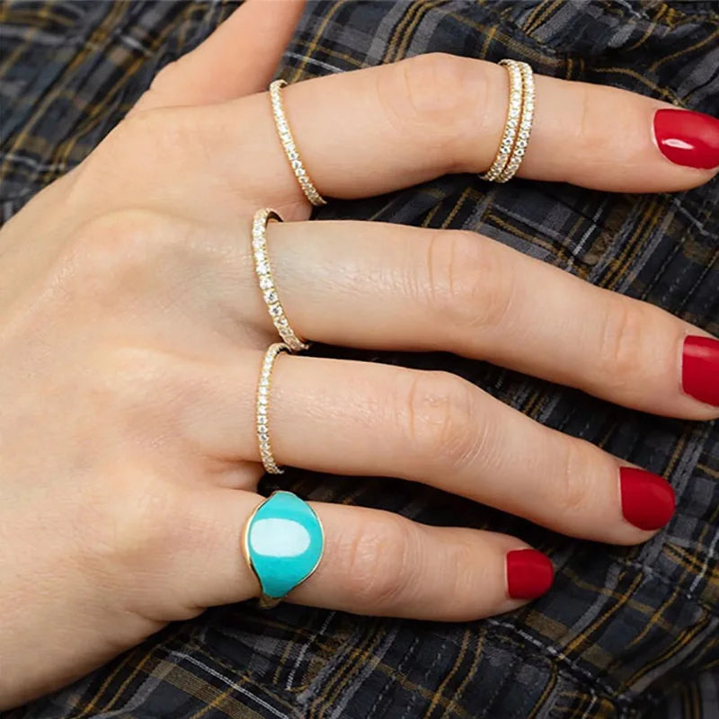 Micro Pave Zircon Ring - Oria Jewel