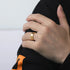 1 piece of stainless steel hollow vacuum plated couple ring jewelry - Oria Jewel
