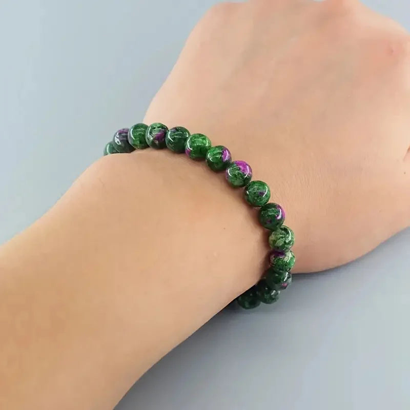 Natural Epidote Stone Bracelet - Oria Jewel