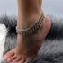 Boho Bells Tassel Anklet – Vintage Carved Flower Foot Chain for Summer & Beachwear - Oria Jewel