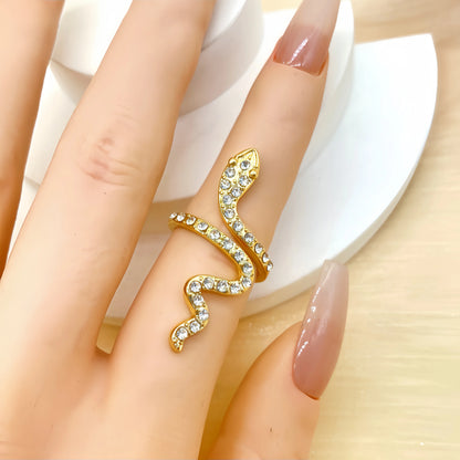 1 Piece Of Fashionable Classic Micro-Set Zircon Snake-Shaped Wrapped Women&
