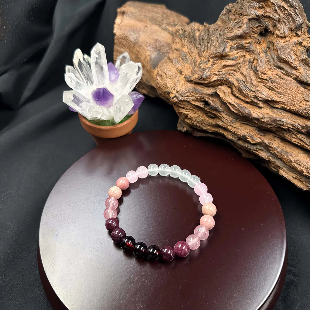 Pink Amethyst Love Bracelet - Oria Jewel
