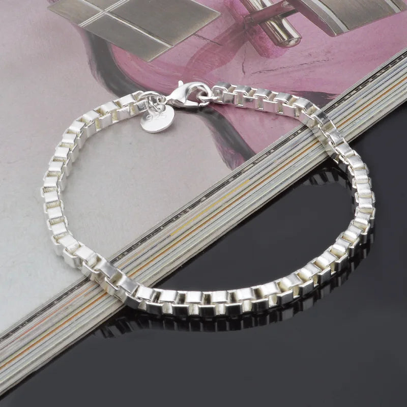 925 Sterling Silver Twisted Rope Bracelet for Men & Women - Oria Jewel