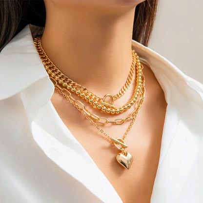 Y2K Heart Punk Necklace Set - Oria Jewel