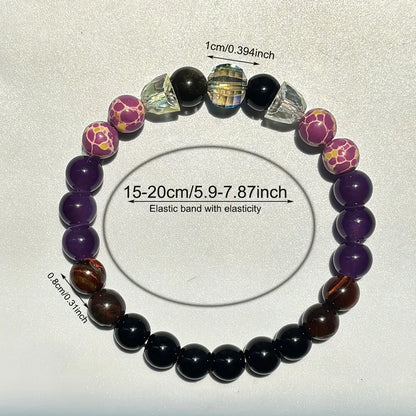 Red Tiger Eye Stone Imperial Jasper and Artificial Crystals Handmade Beaded Bracelet Men Women Homeopathic Energy Balancing Stre - Oria Jewel