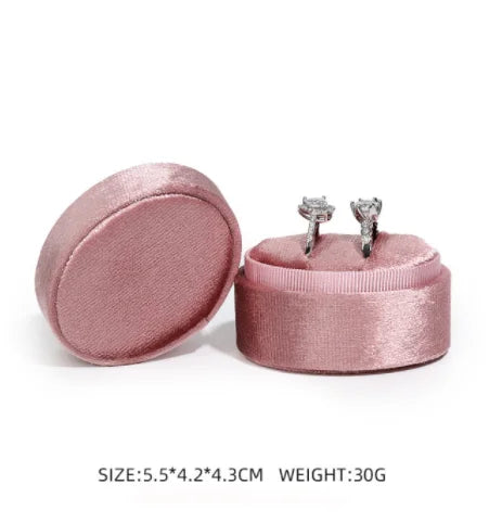 Corduroy Ring box 5x5x4cm Small Size Four Color Spot Hexagon Flannelette Ring Jewelry Box For Wedding &amp;Engagement - Oria Jewel
