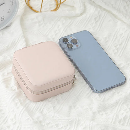 1pc Portable Jewelry Storage Box Home Travel Earrings Necklace Ring Jewelry Box Mini Layered Jewelry Display Case - Oria Jewel