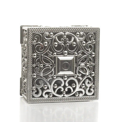 2 PCs Mini Treasure Storage Jewelry Box Silver-color Hollow Flower Pattern Jewelry Case Boxes for Necklace Earring Ring - Oria Jewel
