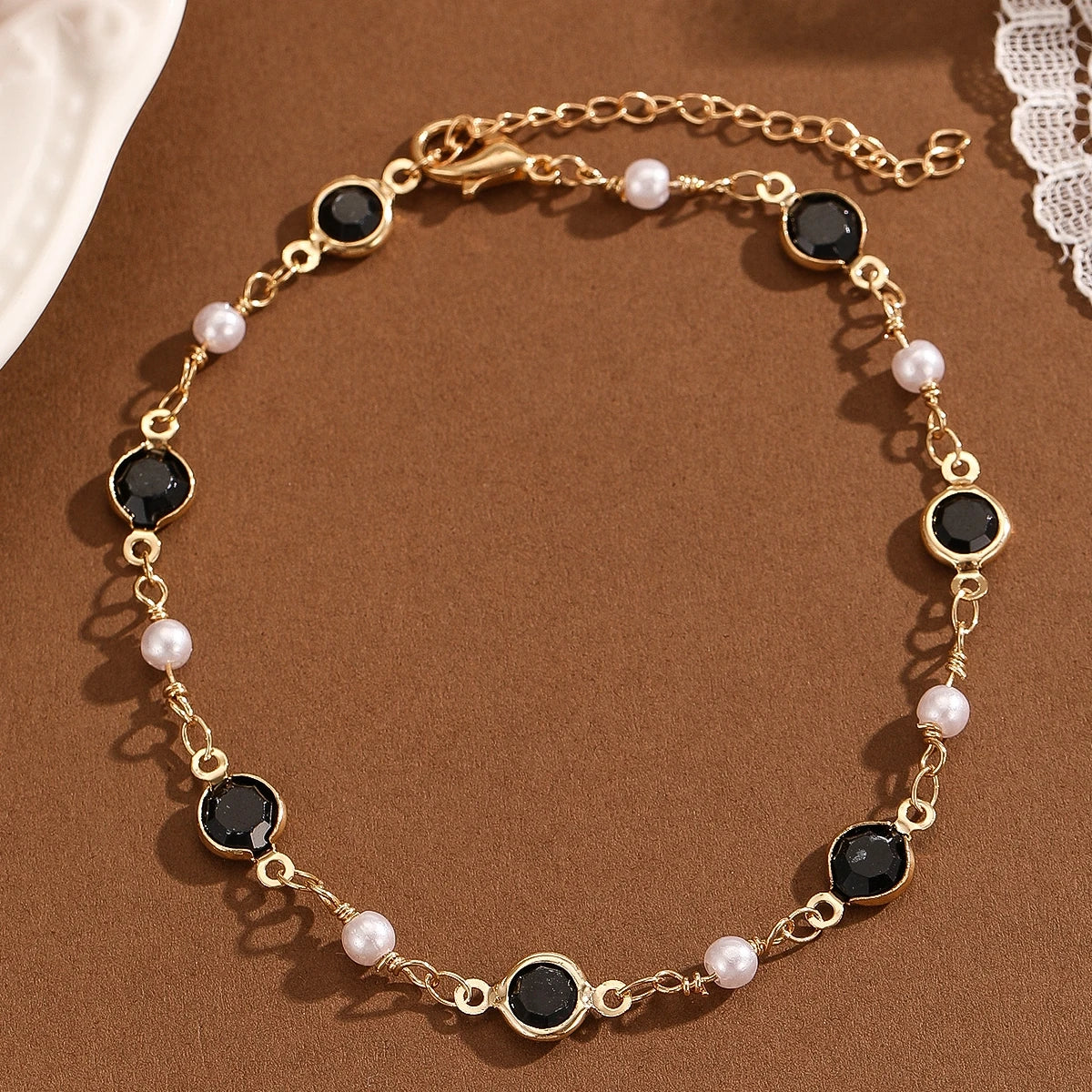 Crystal Chain Anklet - Oria Jewel
