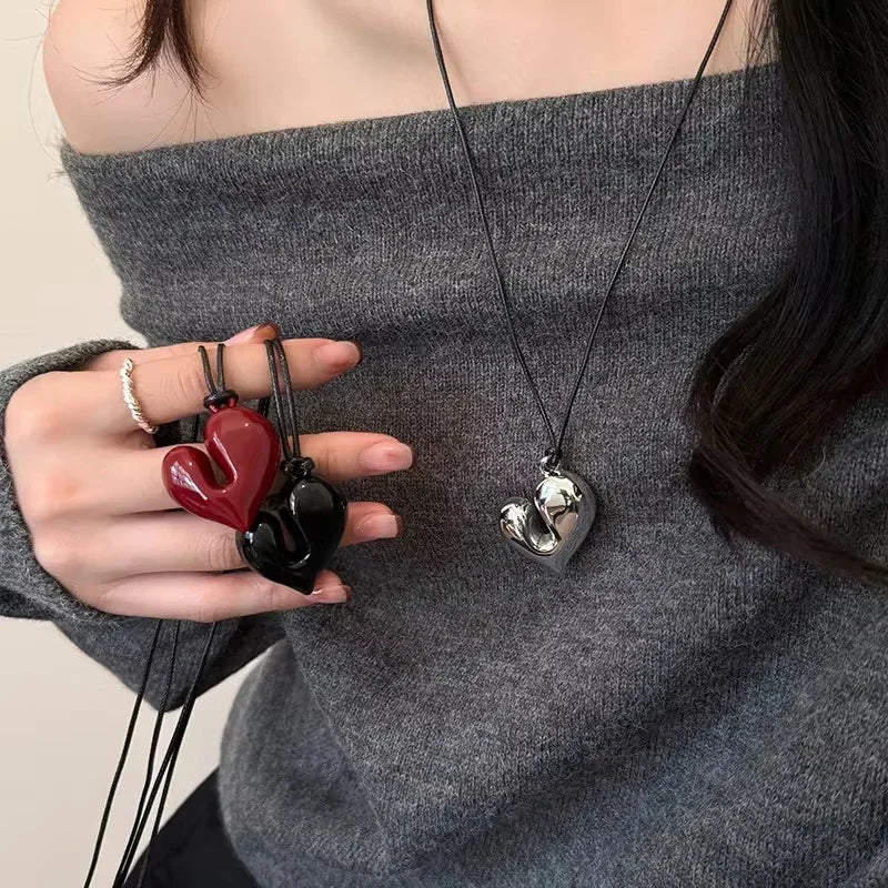 Gothic Heart Pendant Necklace - Oria Jewel