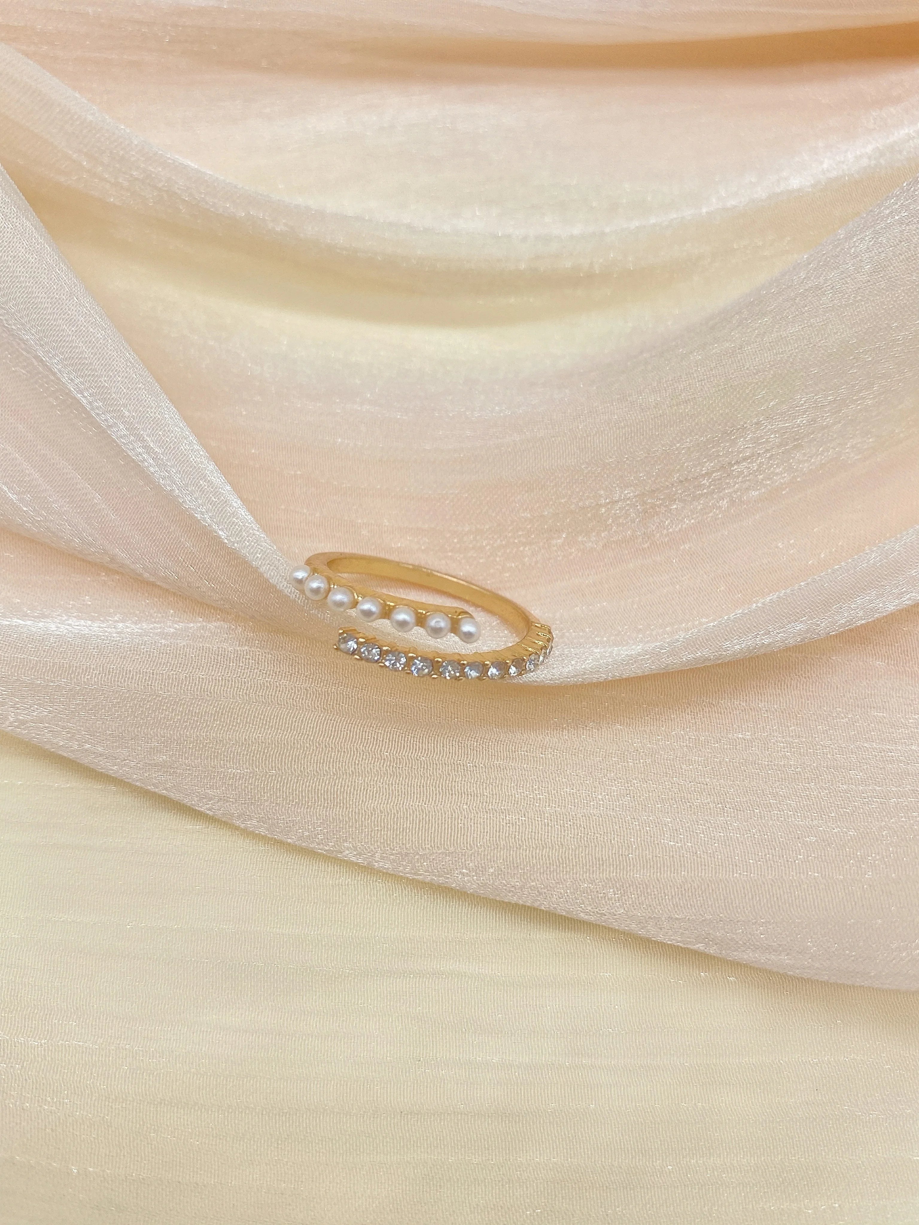 Melting Gold Punk Ring - Oria Jewel
