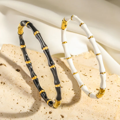 Bamboo Style Couple Bracelet - Oria Jewel