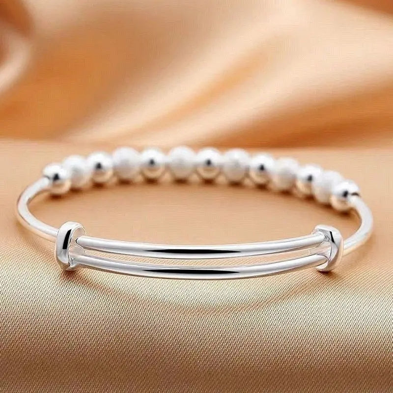 925 Silver Charm Bangle Bracelet - Oria Jewel