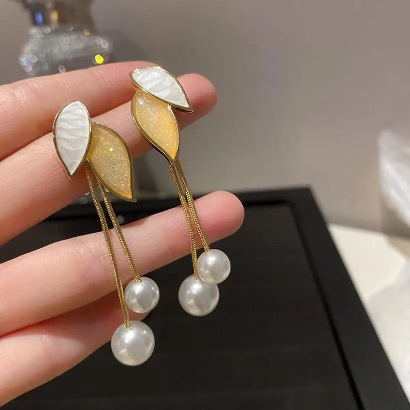 Korean Leaf Stud Earrings for Women - Oria Jewel
