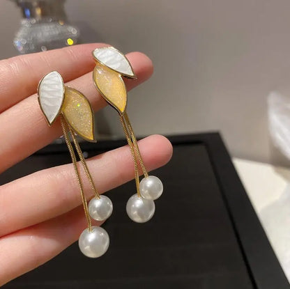 Korean Leaf Stud Earrings for Women - Oria Jewel