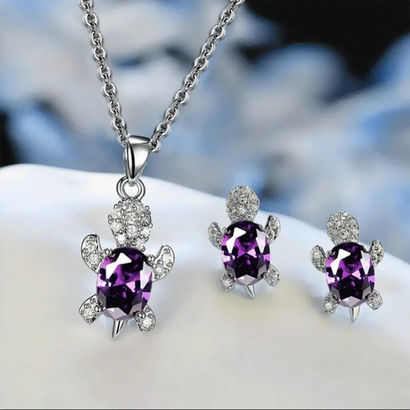 Turtle Diamond Jewelry Set - Oria Jewel