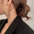 Diamond Shape Statement Hoops - Oria Jewel