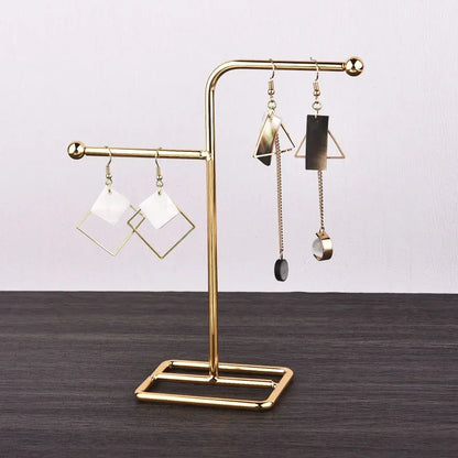 Metal Earring Display Stand For Necklace Handbag Multiple Shapes Jewelry Key Chain Holder - Oria Jewel
