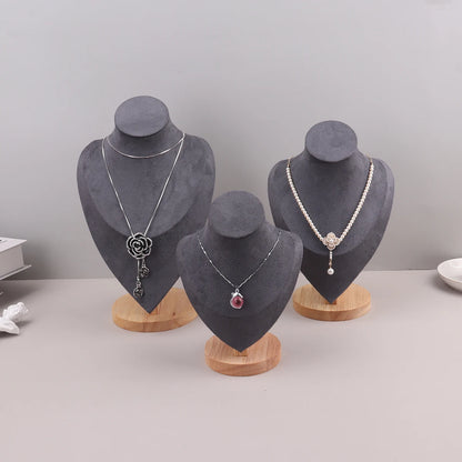 Velvet Portrait Necklace Display Pendant Organizer Jewelry Display Stand Jewelry Mannequin Bust Necklace Pendant Window Display - Oria Jewel