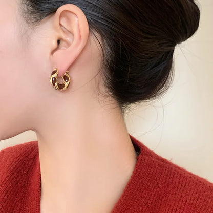 Leopard Enamel Retro Earrings - Oria Jewel