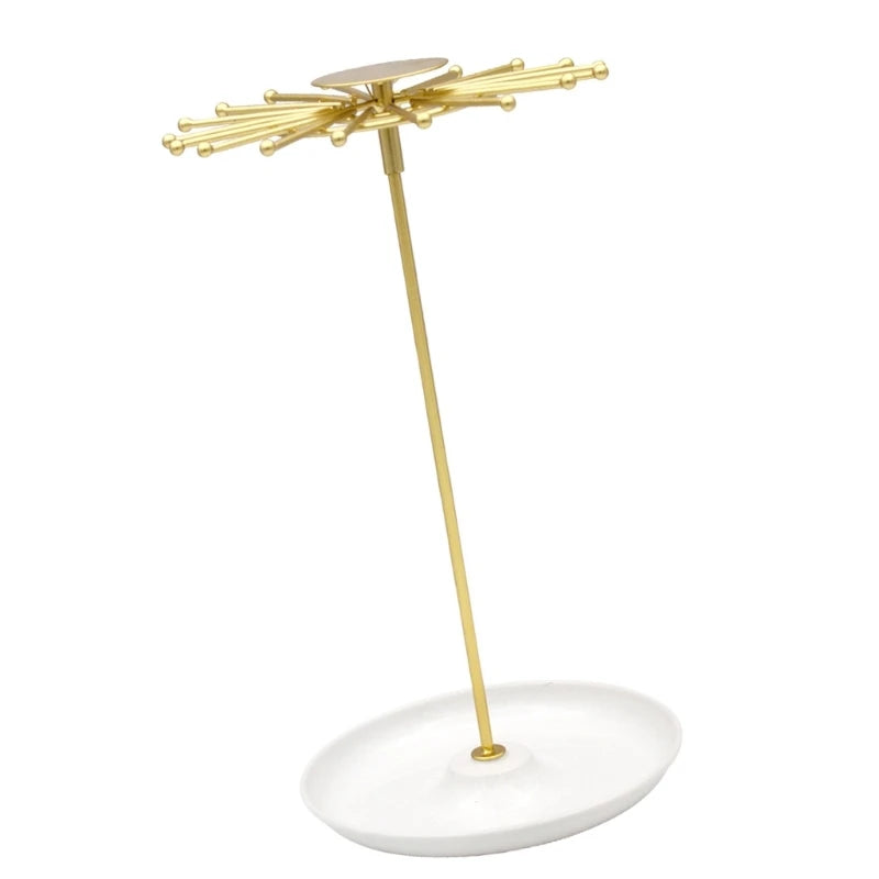 Round Disk Jewelry Holder Efficient Women Accessories Storage and Display Stand Rings Necklaces Earrings Organizer - Oria Jewel
