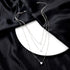 Multi-layer Five-pointed Star Heart Shape Water Drop Pendant Chain Necklace Alloy Material Glass Collarbone Chain Sexy Women&