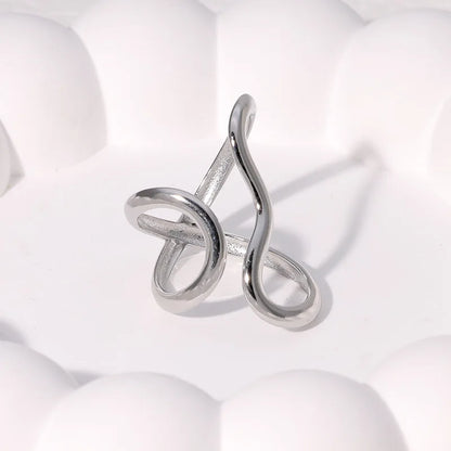 Fashion Stainless Steel Waterproof Open Ring Personality Charms PVD Real Gold 18K Plated Trendy Jewelry for Women - Oria Jewel