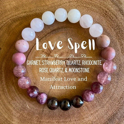 Pink Amethyst Love Bracelet - Oria Jewel
