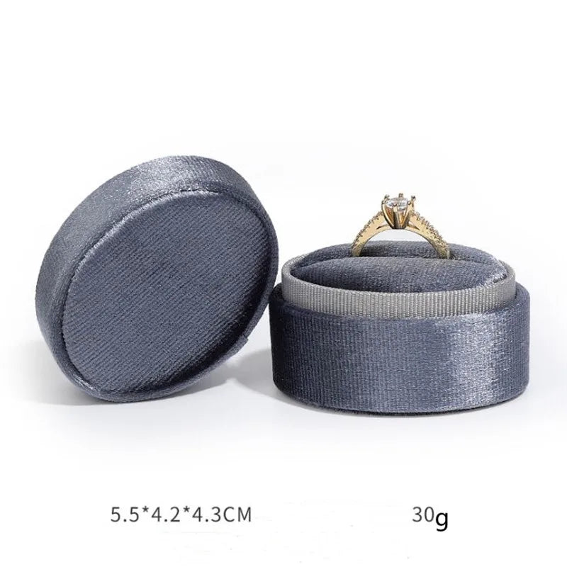 Corduroy Ring box 5x5x4cm Small Size Four Color Spot Hexagon Flannelette Ring Jewelry Box For Wedding &amp;Engagement - Oria Jewel