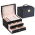 1pcs Multi Functional Three Layer Leather Drawer Style Jewelry Box Earrings Earrings Lock Jewelry Box - Oria Jewel