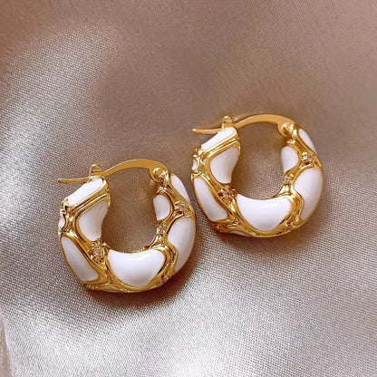 Leopard Enamel Retro Earrings - Oria Jewel