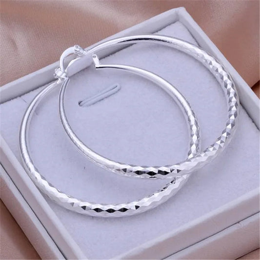 925 Sterling Silver 5CM Hoop Earrings for Women - Oria Jewel