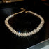 Luxury Rhinestone Choker Necklace – Geometric Crystal Statement - Oria Jewel