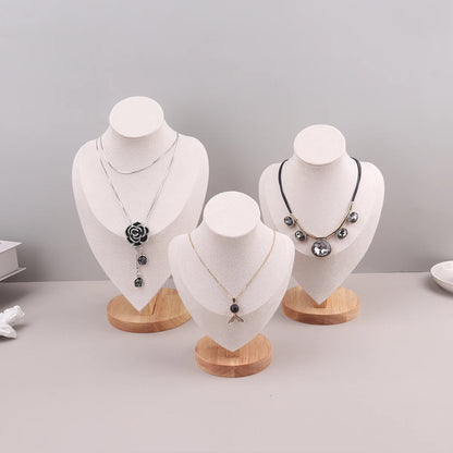 Velvet Portrait Necklace Display Pendant Organizer Jewelry Display Stand Jewelry Mannequin Bust Necklace Pendant Window Display - Oria Jewel