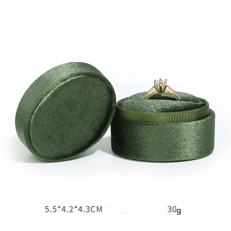 Corduroy Ring box 5x5x4cm Small Size Four Color Spot Hexagon Flannelette Ring Jewelry Box For Wedding &amp;Engagement - Oria Jewel