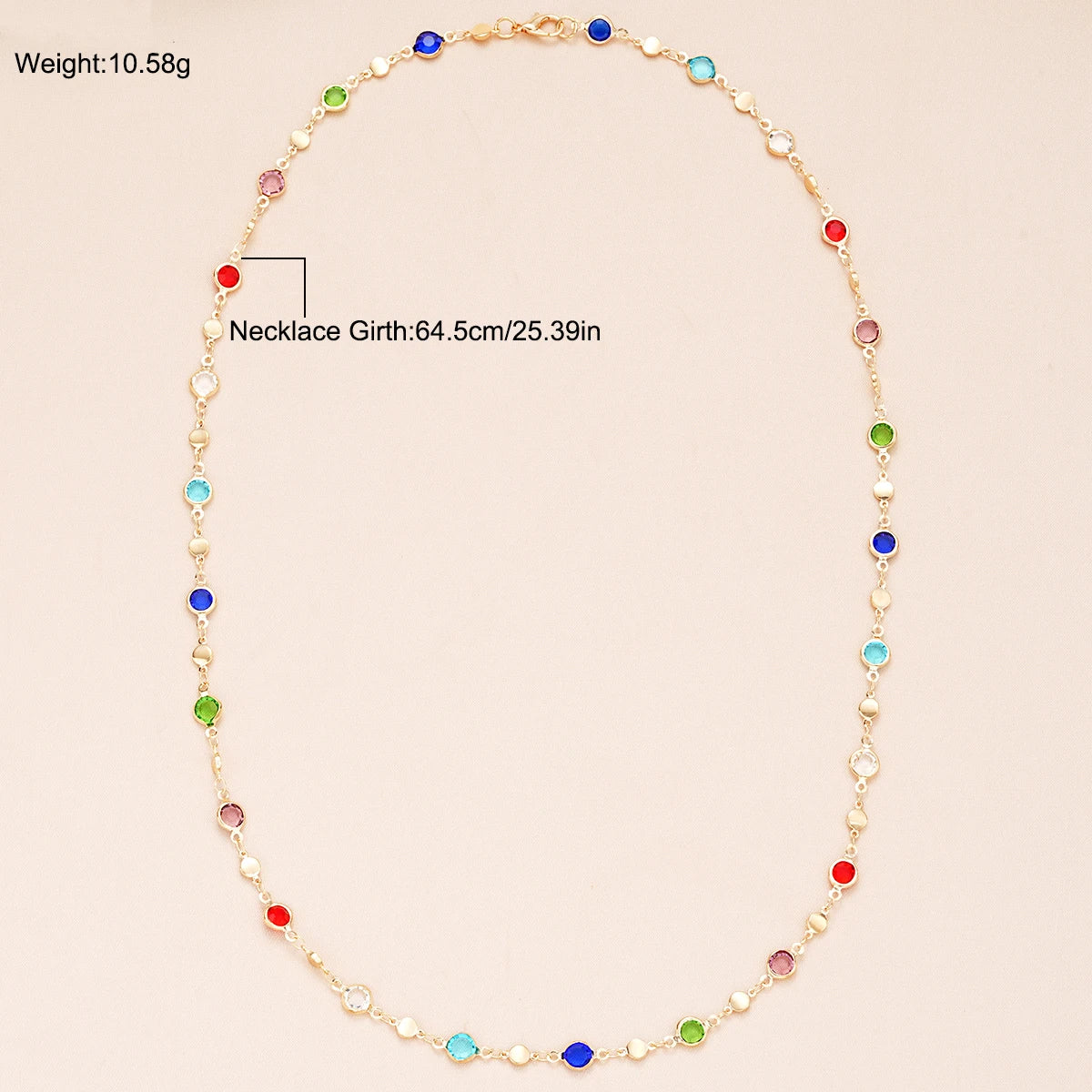 Boho Crystal Y Necklace - Oria Jewel