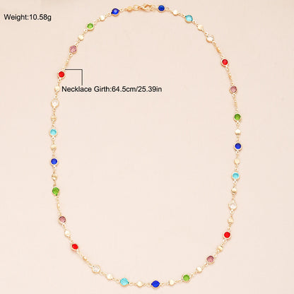 Boho Crystal Y Necklace - Oria Jewel