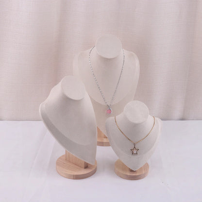 Velvet Portrait Necklace Display Pendant Organizer Jewelry Display Stand Jewelry Mannequin Bust Necklace Pendant Window Display - Oria Jewel