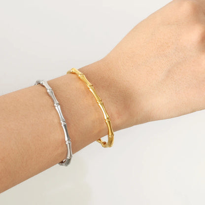 Bamboo Style Couple Bracelet - Oria Jewel