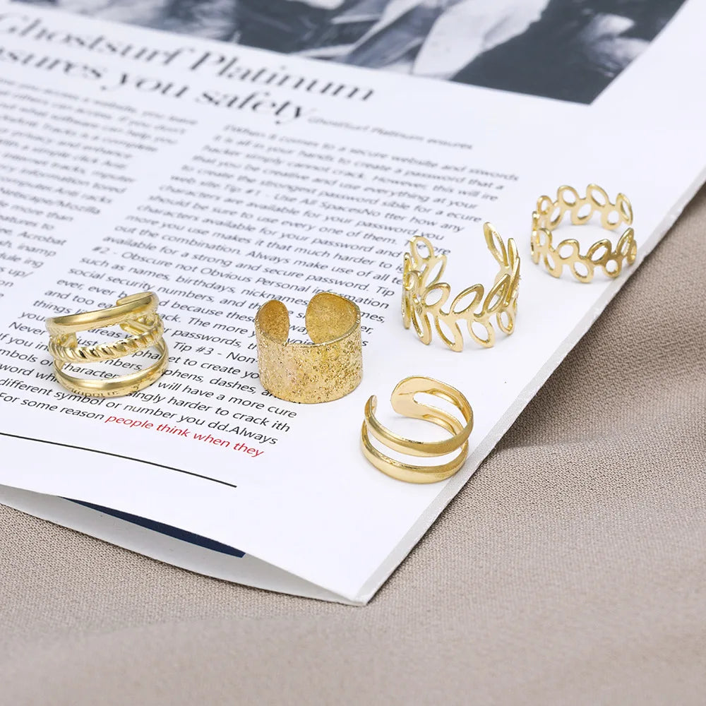5Pcs/set Ear Clip Set for WOMEN&